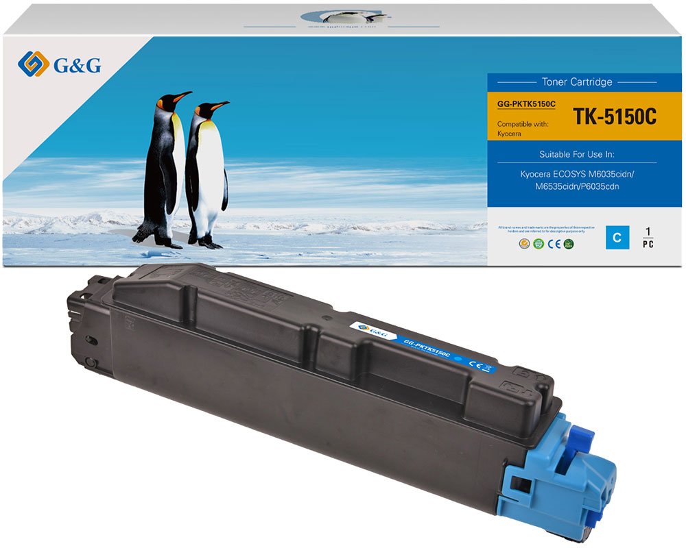 Kompatibel mit Kyocera TK-5150C/ 1T02NSCNL0 Toner Cyan [modell] - Marke: G&G