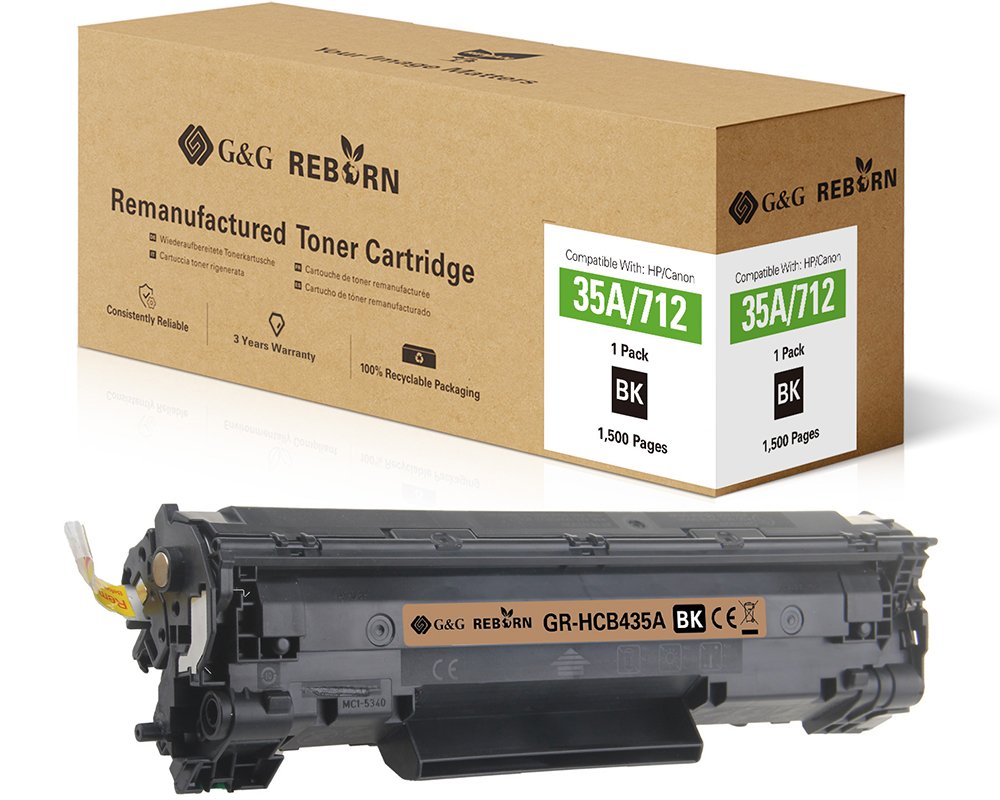 Kompatibel mit HP 35A / Canon 712 [modell] CB435A Reborn-Toner (1.500 Seiten)