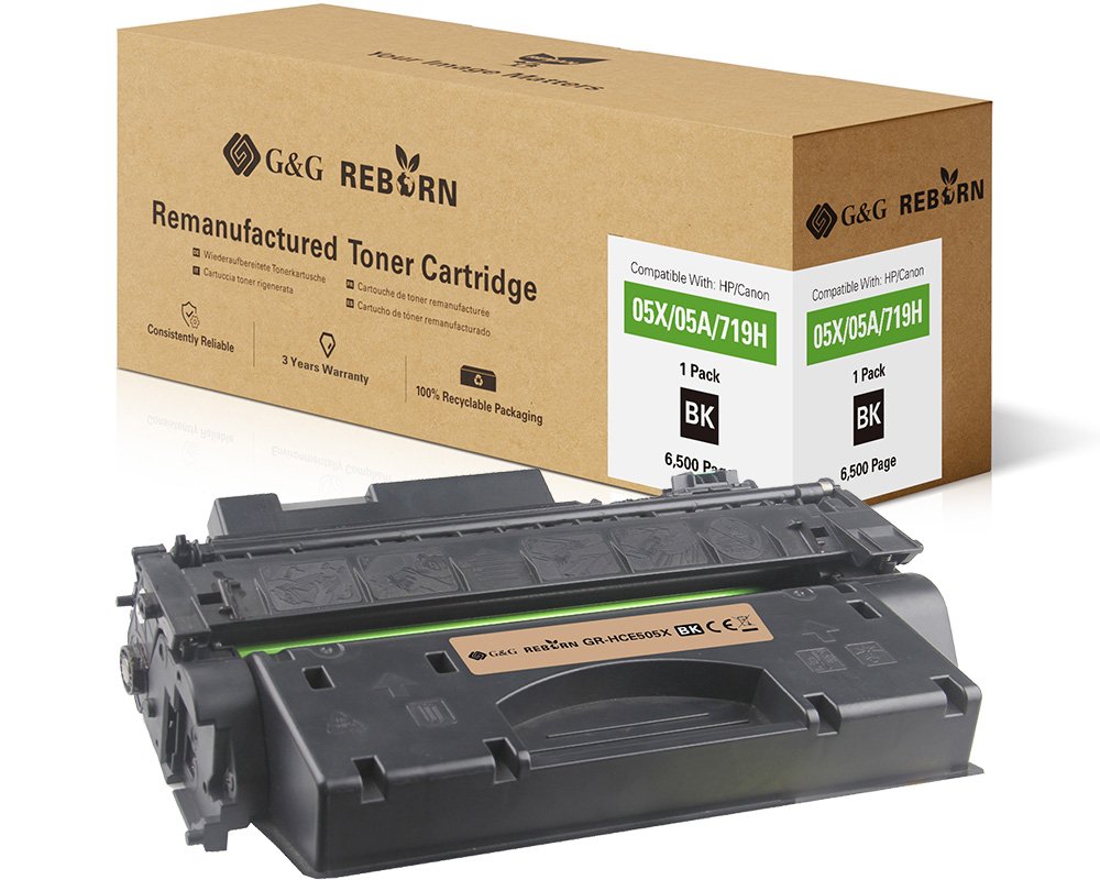 Kompatibel mit HP 05X / Canon 719H Toner (CE505X/ 3480B002) [modell] - Marke: G&G Reborn