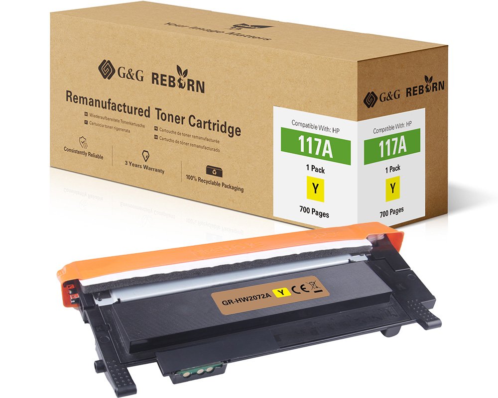 Kompatibel mit HP 117A / W2072A Toner Gelb [modell] - Marke: G&G Reborn