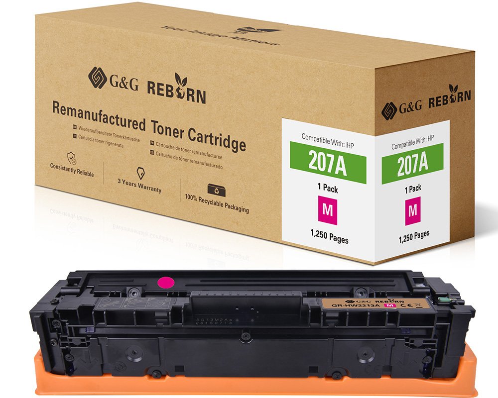 Kompatibel mit HP 207A / W2213A Toner Magenta (mit Chip) [model] - Marke: G&G Reborn