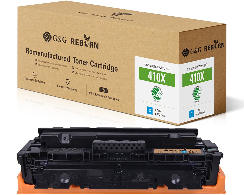 Kompatibel mit HP 410X / CF411X Toner Cyan [modell] - Marke: G&G Reborn
