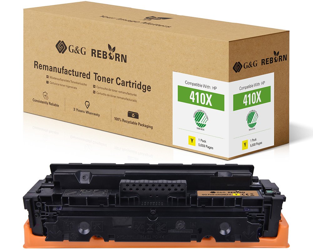 Kompatibel mit HP 410X / CF412X Toner Gelb [modell] - Marke: G&G Reborn