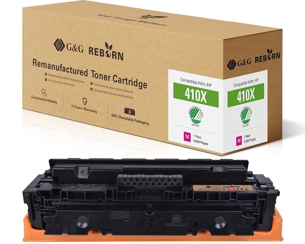 Kompatibel mit HP 410X / CF413X Toner Magenta [modell] - Marke: G&G Reborn