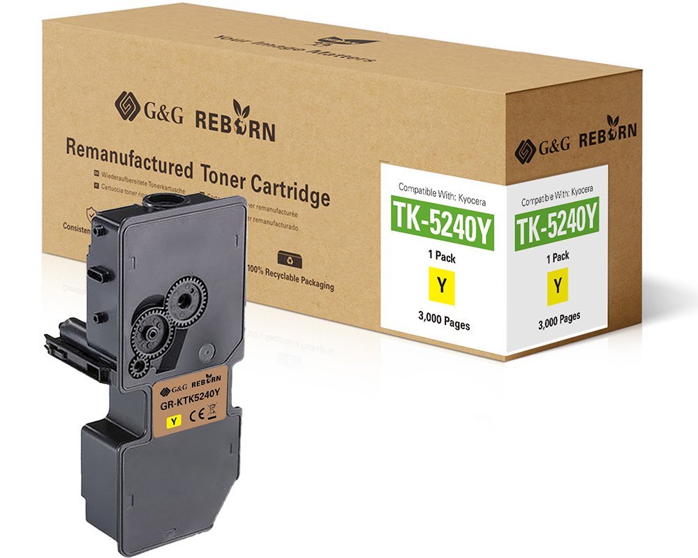 Kompatibel mit Kyocera TK-5240Y Toner Gelb [modell] - Marke: G&G Reborn