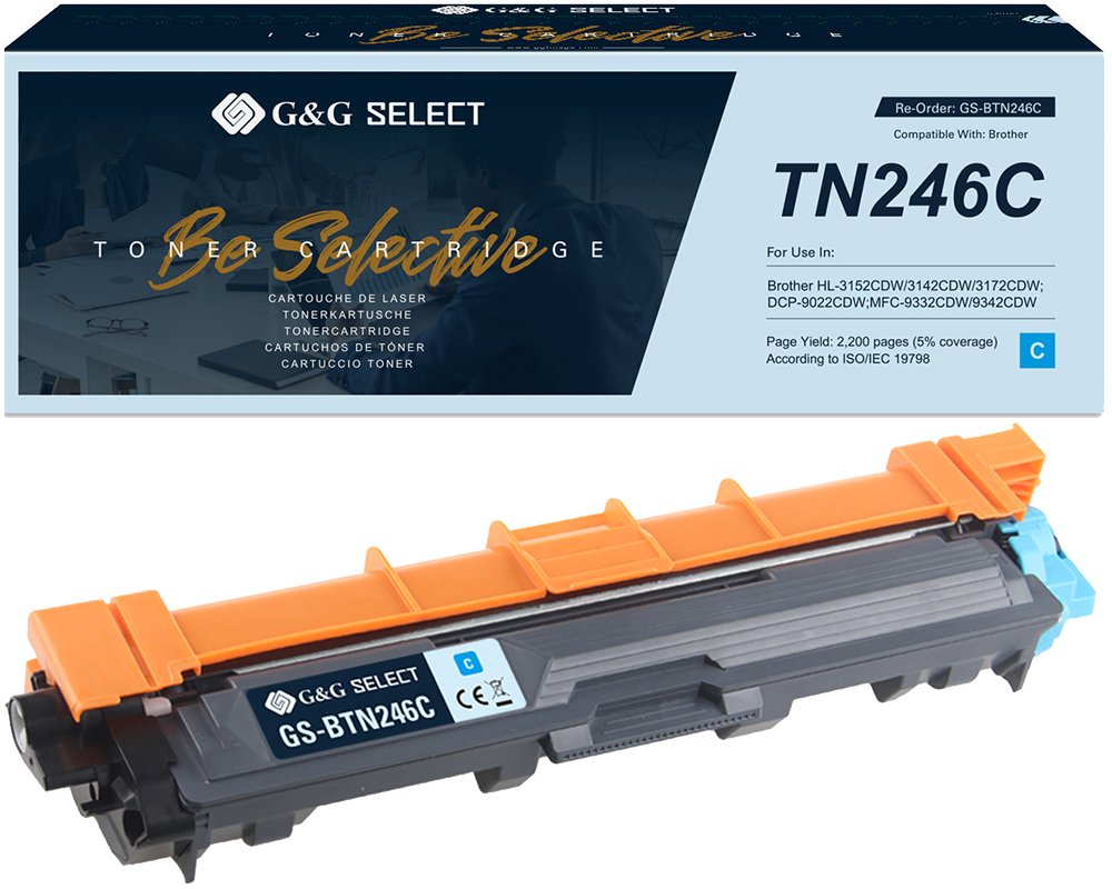 Kompatibel mit Brother TN-246C Premium-Toner Cyan [modell] - Marke: G&G Select