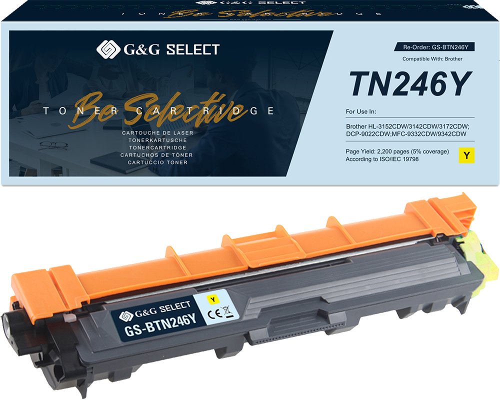 Kompatibel mit Brother TN-246Y Premium-Toner Gelb [modell] - Marke: G&G Select