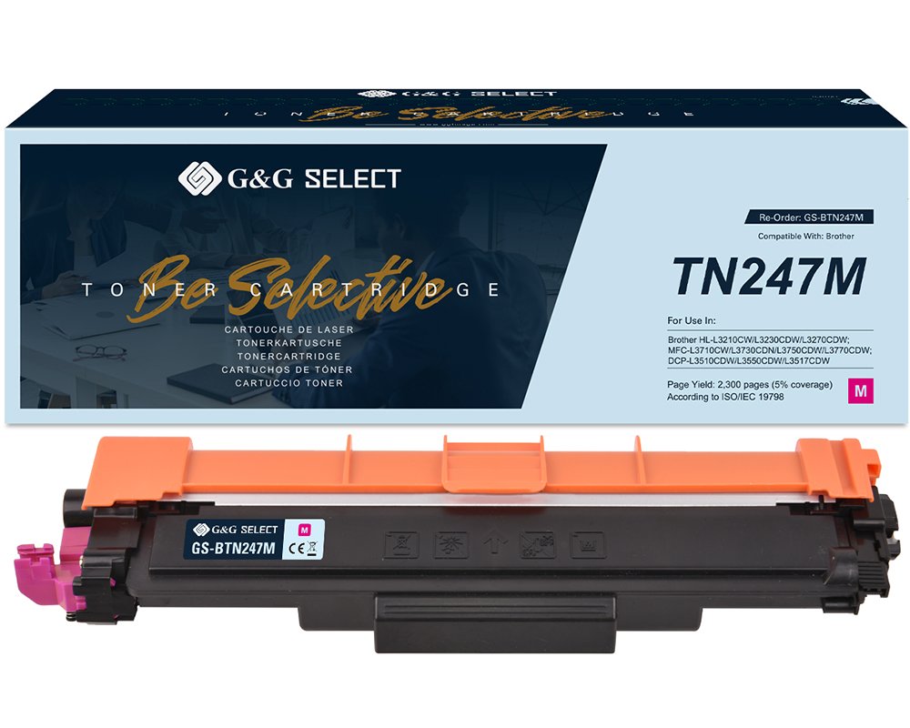Kompatibel mit Brother TN-247M Premium-Toner Magenta [modell] - Marke: G&G Select