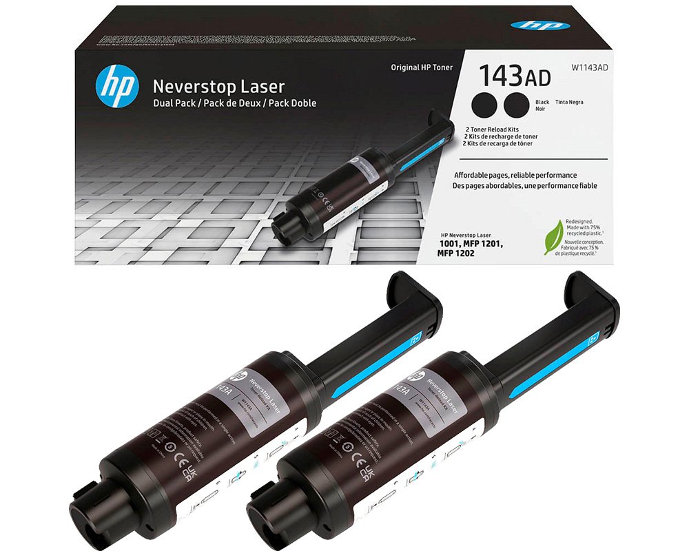 HP 143AD Original Neverstop Toner-Nachfüllkit Doppelpack [modell]