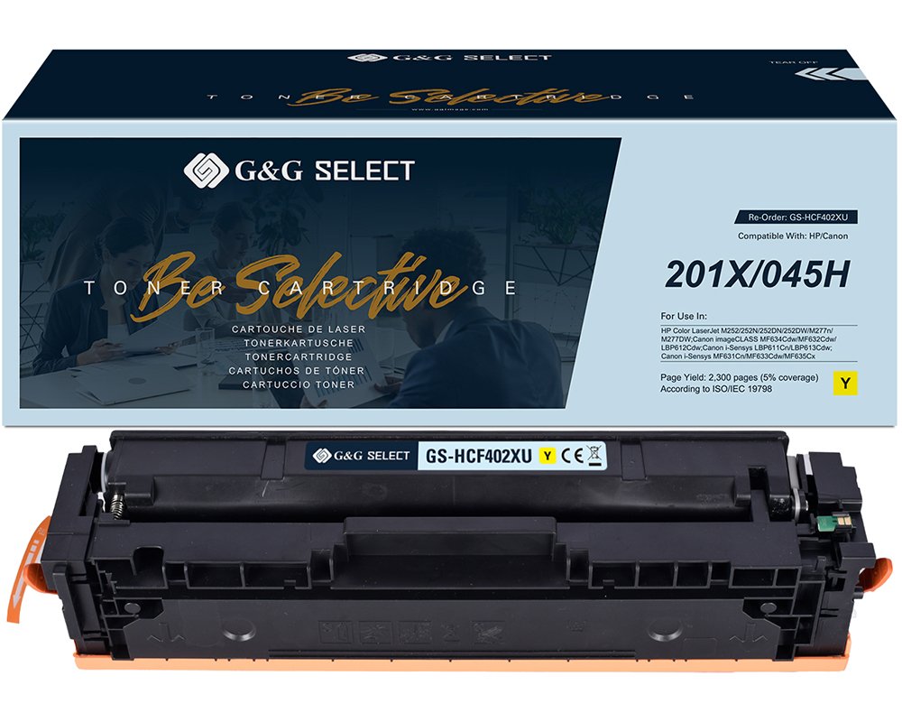 Kompatibel mit HP 201X/ Canon 045H Toner Gelb [modell] Marke: G&G Select