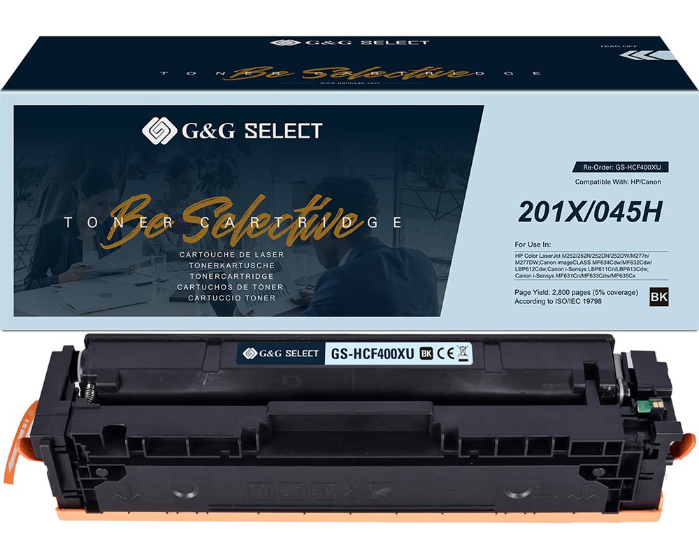 Kompatibel mit HP 201X / Canon 045H Toner Schwarz [modell] - Marke: G&G Select