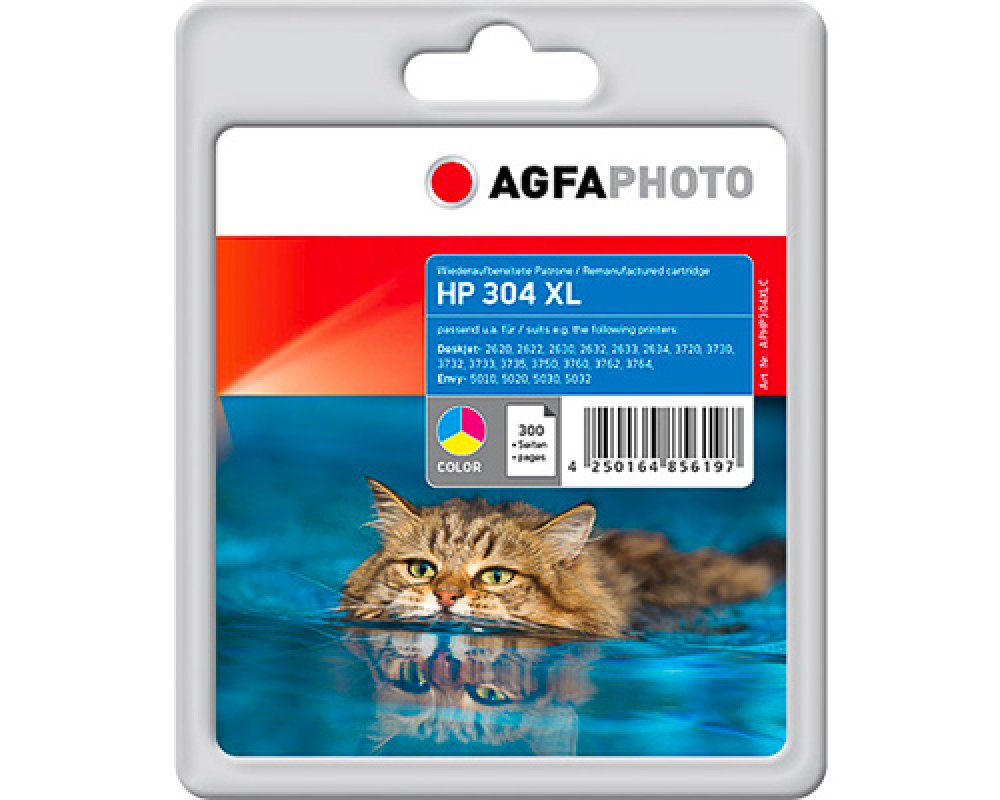 AgfaPhoto Druckerpatrone Kompatibel mit HP 304XL/ N9K07AE Color [modell] 