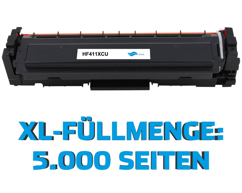 Kompatibel mit HP 410X / CF411X, Canon 046H XL-Toner Cyan [modell] von TONERDUMPING