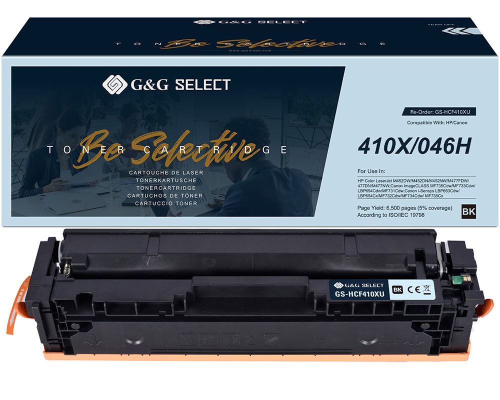 Kompatibel mit HP 410X / CF410X, Canon 046H XL-Premium Toner Schwarz [modell] - Marke: G&G Select