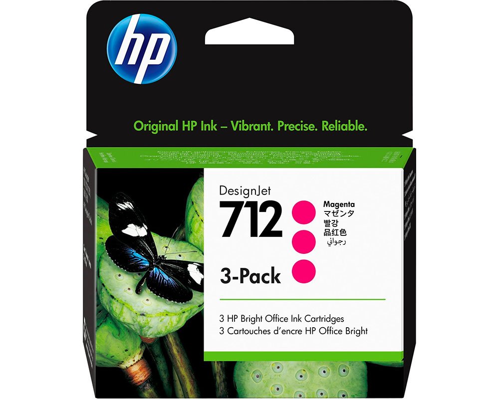 HP 712 Original-Tinte 3er-Pack [modell] 3ED78A - Inhalt: 3 x 29 ml magenta