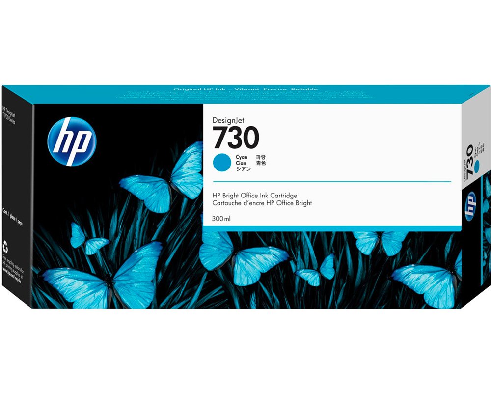 HP 730 Original-XL-Tintenpatrone P2V68A Inhalt: 300 ml [modell] cyan