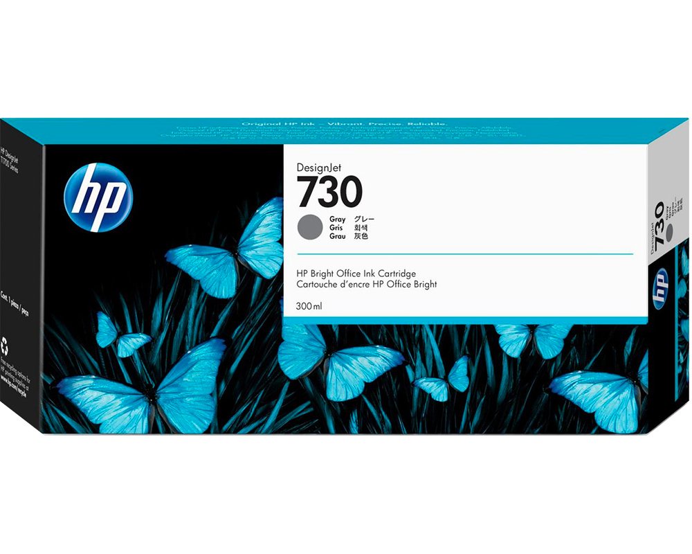 HP 730 Original-XL-Tintenpatrone P2V72A Inhalt: 300 ml [modell] grau