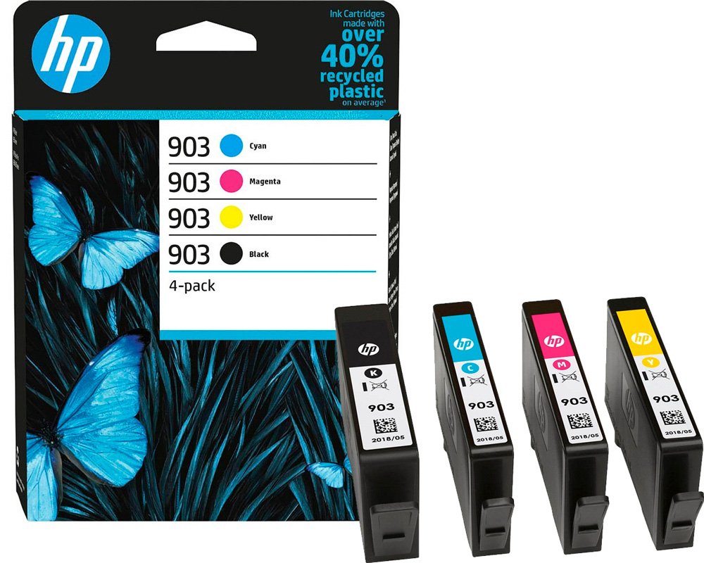 HP 903 Original-Druckerpatronen Vierer-Pack 6ZC73AE [modell] cyan, magenta, gelb, schwarz