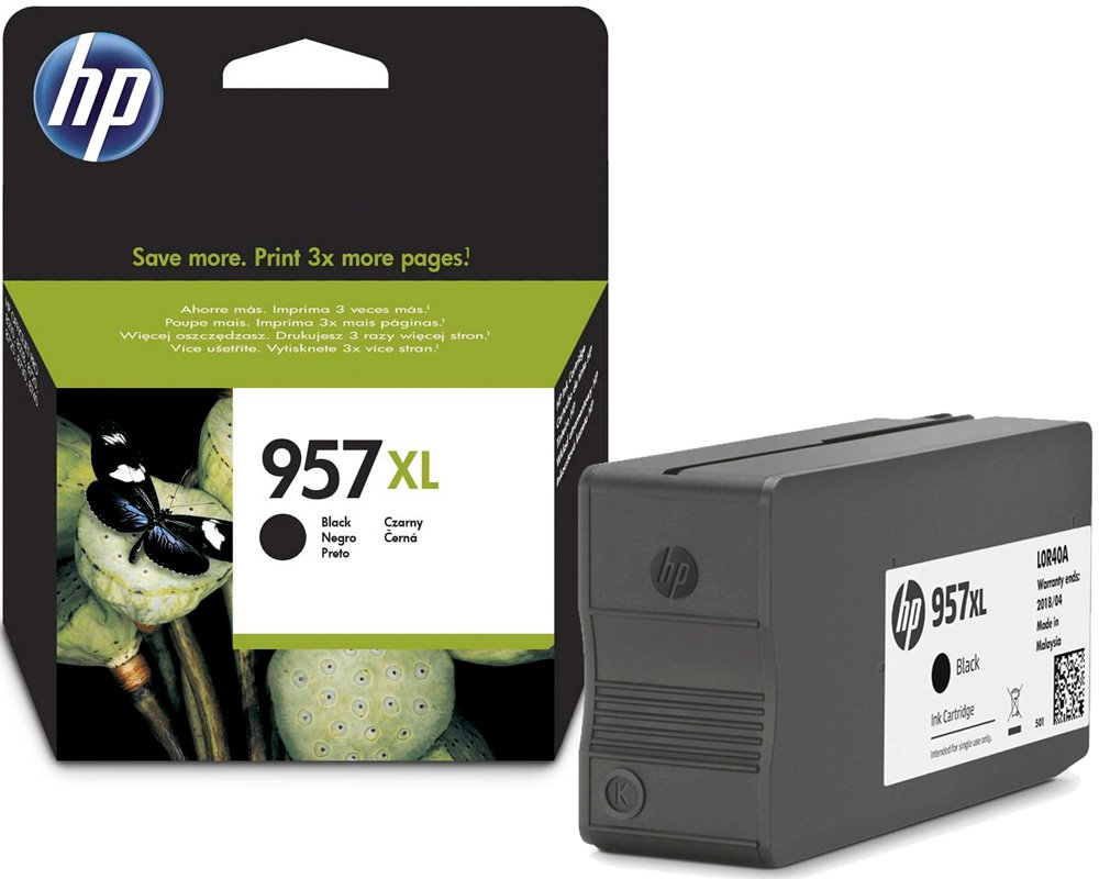 HP 957XL Originalpatrone L0R40AE Schwarz [modell]
