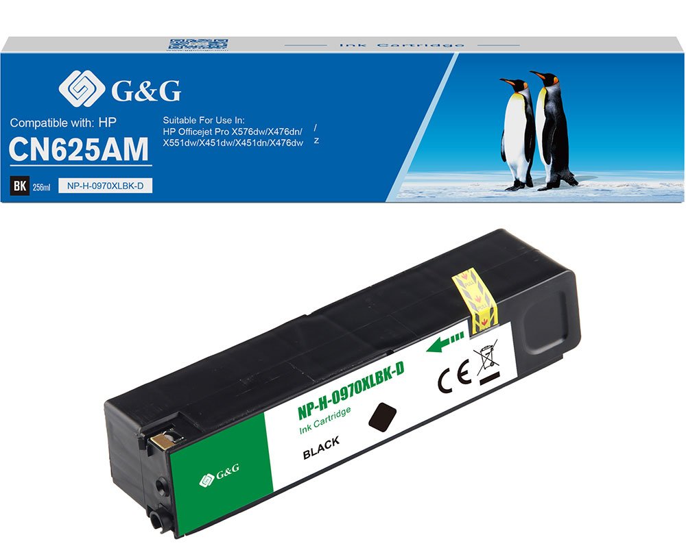 Kompatibel mit HP 970XL/ CN625AE XL-Druckerpatrone Schwarz [modell] - Marke: G&G