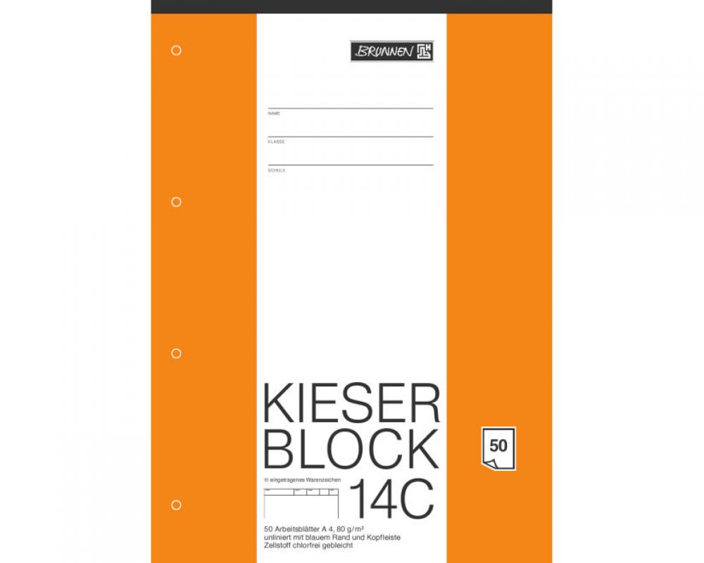 Kieser Block 14C, 50 Blatt, Lineatur 20 von Brunnen