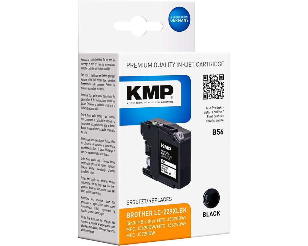 KMP B56 XXXL-Druckerpatrone Kompatibel mit Brother LC-229XLBK Schwarz [modell] 