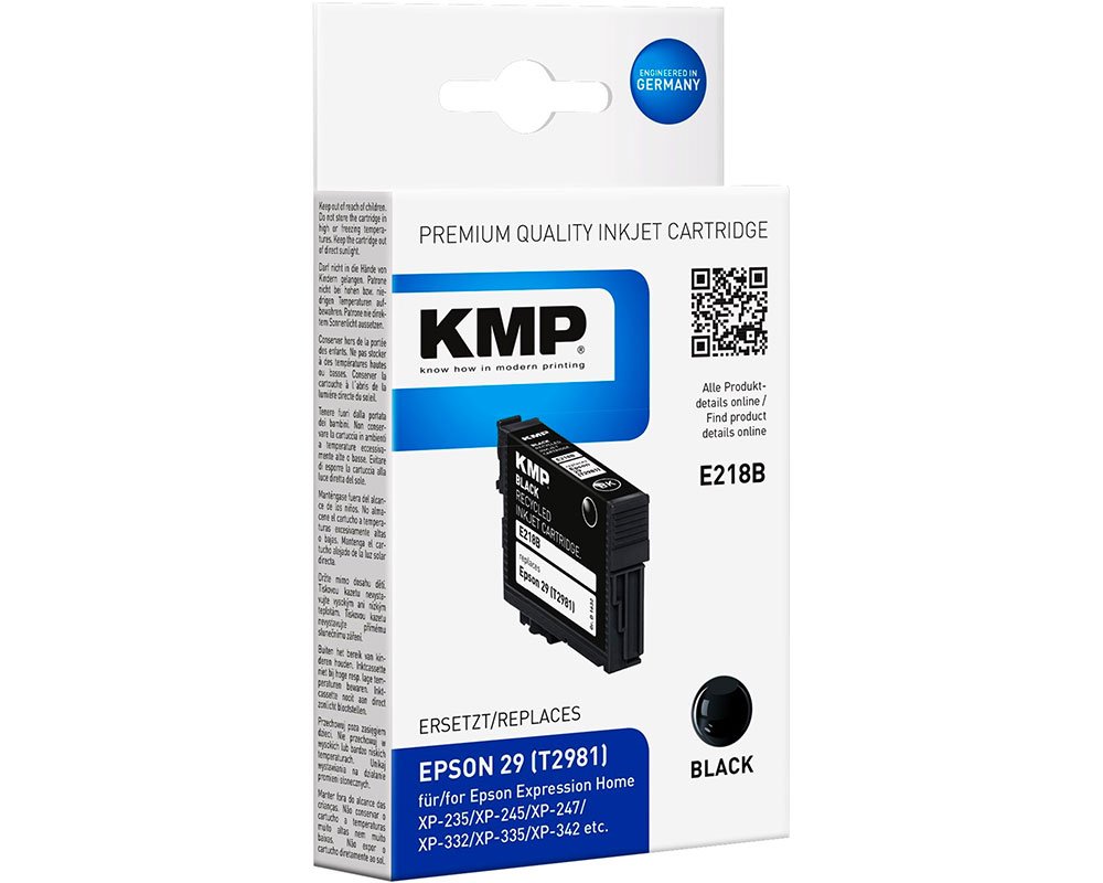 KMP E218B Druckerpatrone als Ersatz für Epson 29 / T2981 Schwarz [modell]
