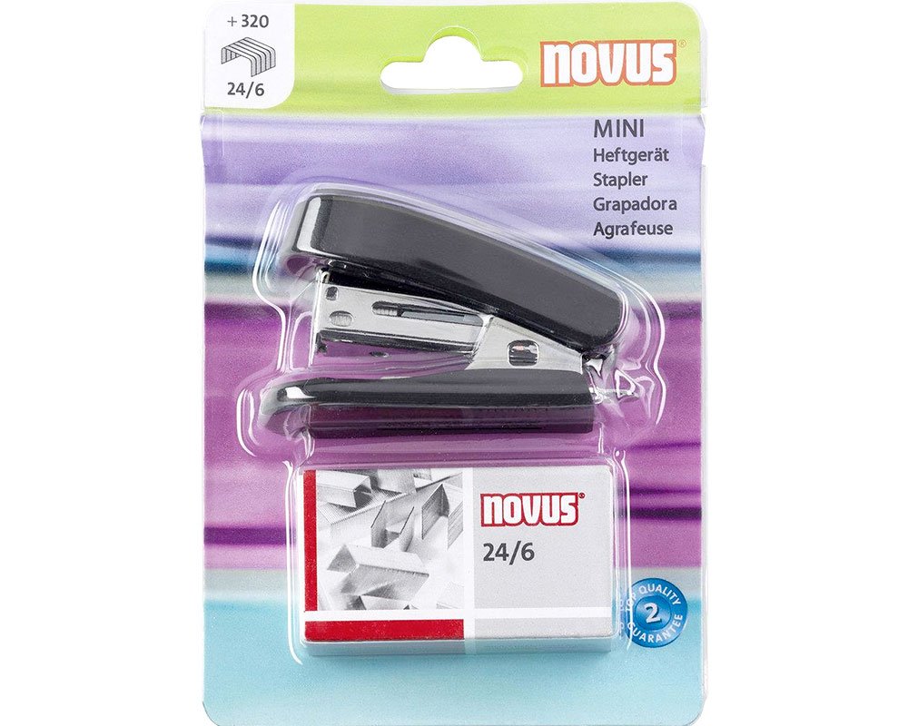 NOVUS MINI Heftgerät inkl. 1000 Heftklammern (24/6)