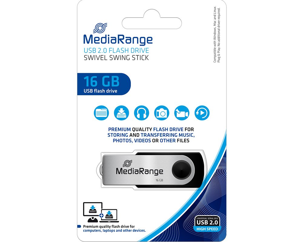 MediaRange USB-Stick 16GB, USB 2.0 MR910