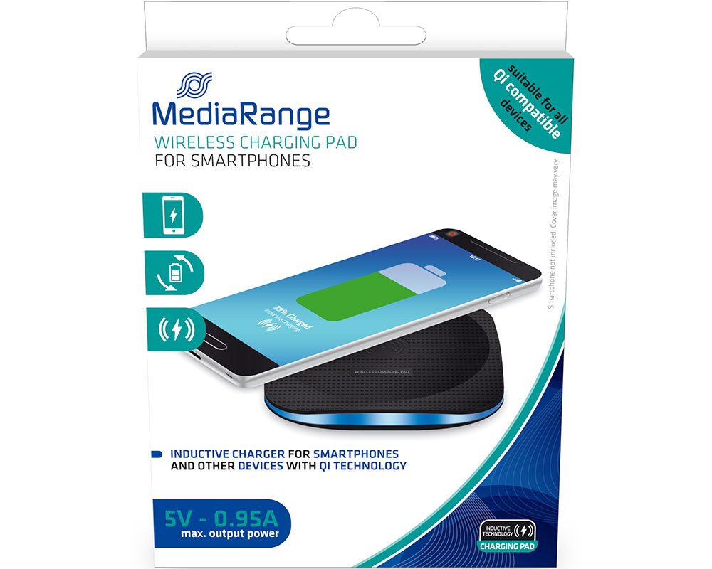 MediaRange kabelloses Ladegerät für Qi-fähige Smartphones MRMA110