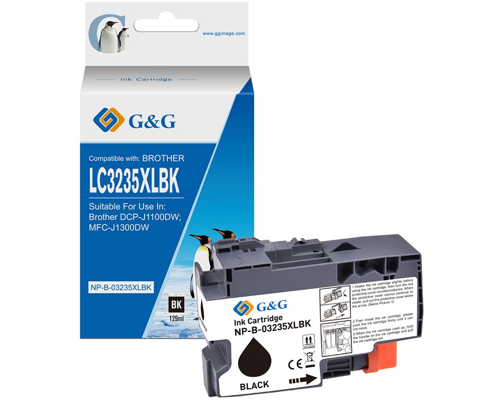 Kompatibel mit Brother LC-3235XL-BK Druckerpatrone Schwarz [modell] - Marke: G&G