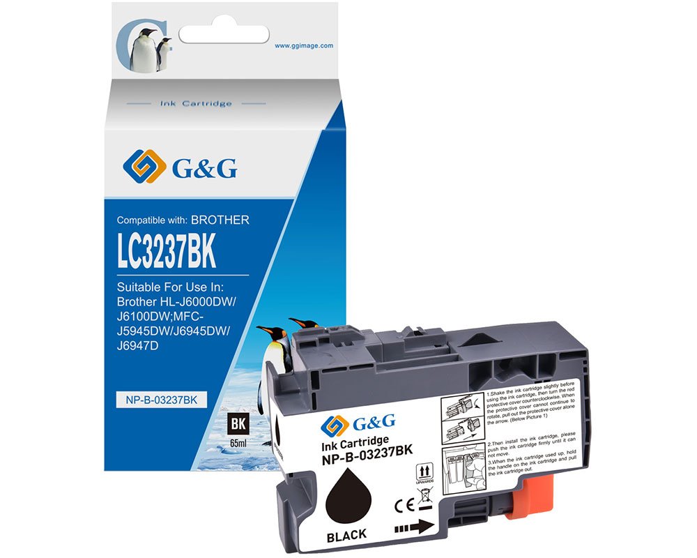 Kompatibel mit Brother LC-3237BK Druckerpatrone Schwarz [modell] - Marke: G&G