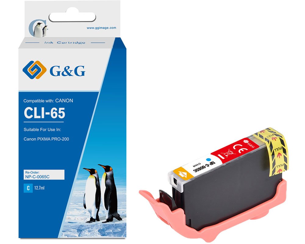 Kompatibel mit Canon CLI-65C Druckerpatrone [modell] (12,7 ml) cyan - Marke: G&G