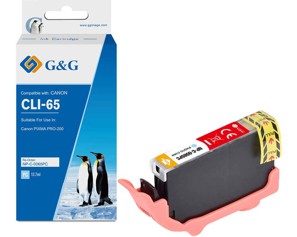 Kompatibel mit Canon CLI-65PC Druckerpatrone [modell] (12,7 ml) fotocyan - Marke: G&G