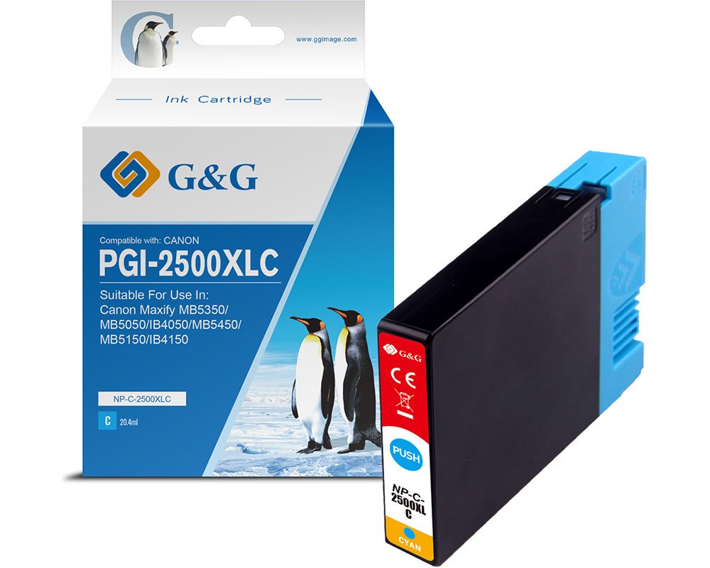 Kompatibel mit Canon PGI-2500XLC/ 9265B001 XL-Druckerpatrone Cyan [modell] - Marke: G&G