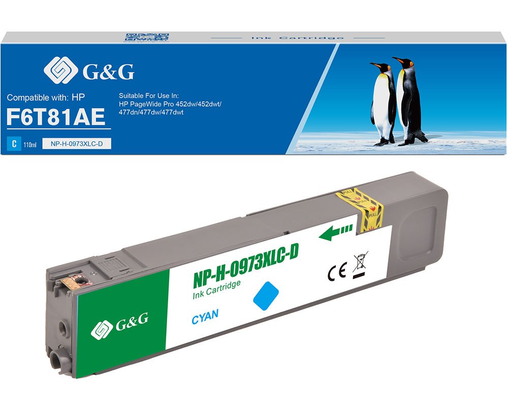 Kompatibel mit HP 973X/ F6T81AE XL-Druckerpatrone Cyan [modell] - Marke: G&G