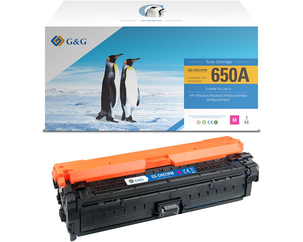Kompatibel mit HP 650A / CE273A Toner [modell] (15.000 Seiten) Magenta - Marke: G&G