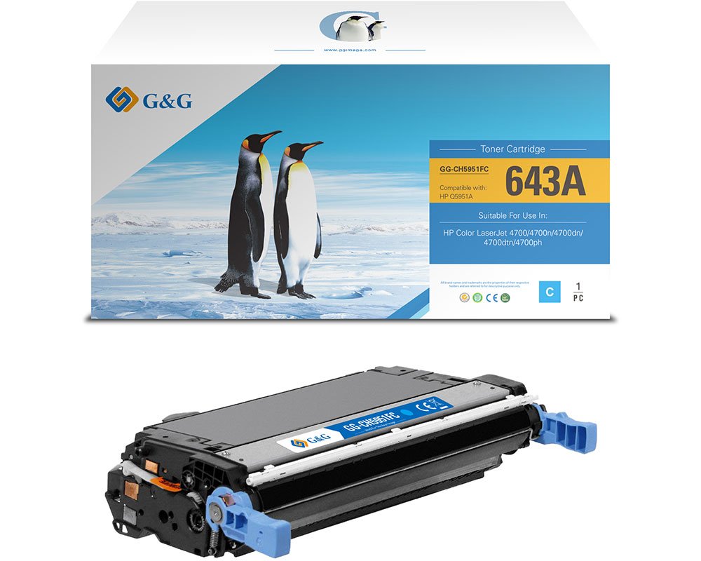 Kompatibel mit HP 643A / Q5951A [modell] Cyan - Marke: G&G
