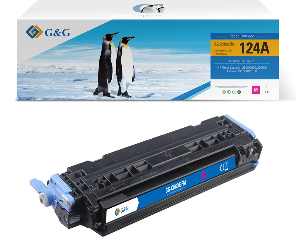 Kompatibel mit HP 124A / Q6003A / Canon 707M Toner Magenta [modell] - Marke: G&G