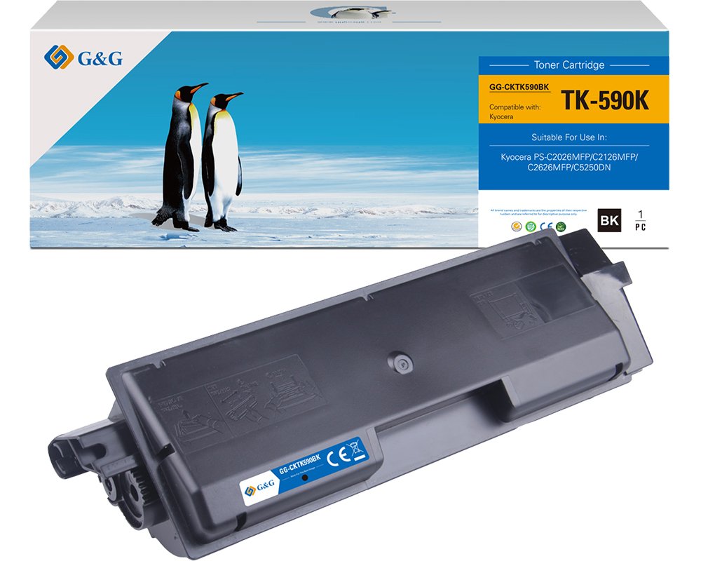 Kompatibel mit Kyocera TK-590K/ 1T02KT0NL0 Toner Schwarz [modell] - Marke: G&G