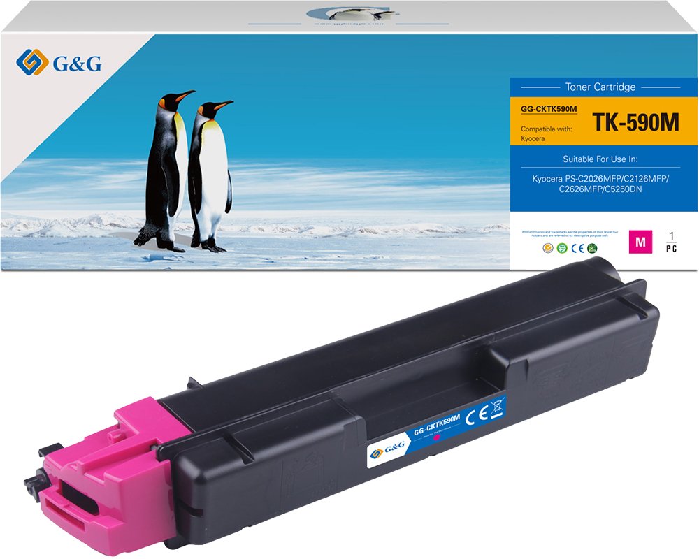 Kompatibel mit Kyocera TK-590M/ 1T02KTBNL0 Toner Magenta [modell] - Marke: G&G