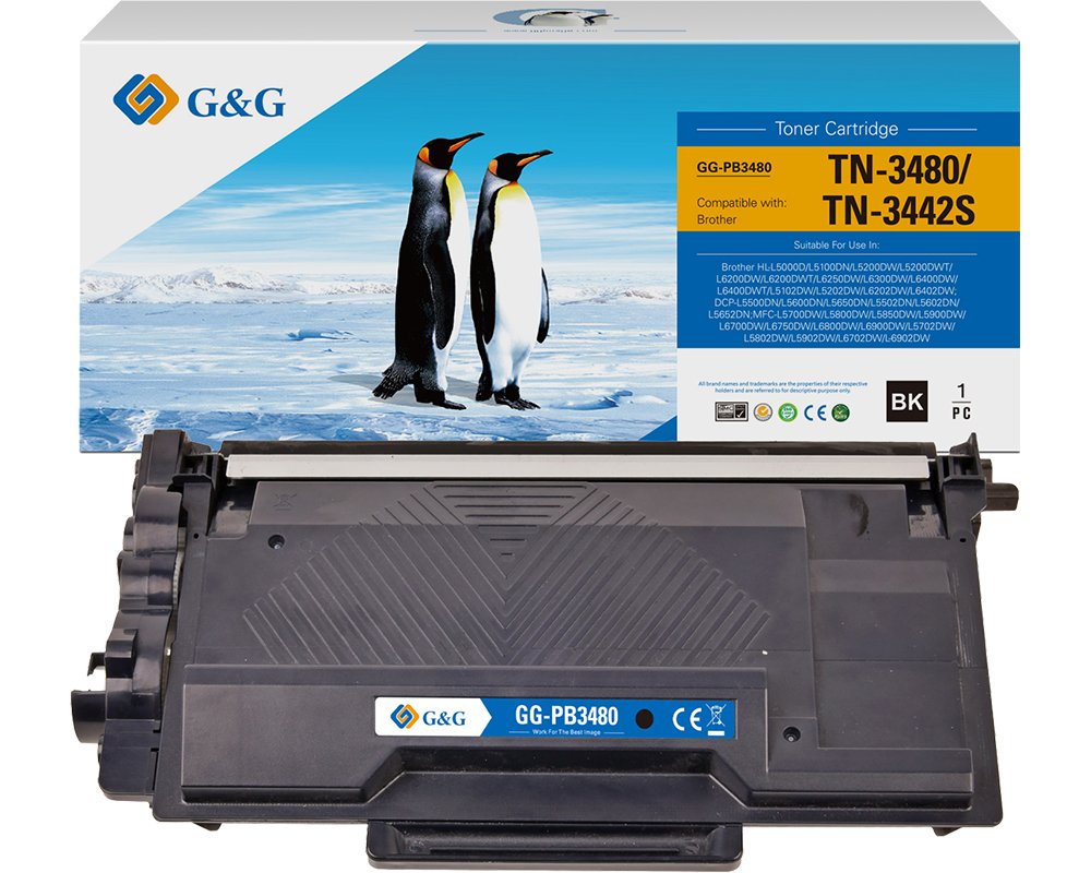 Kompatibel mit Brother TN-3480 XL-Toner [modell] (8.000 Seiten) Marke G&G