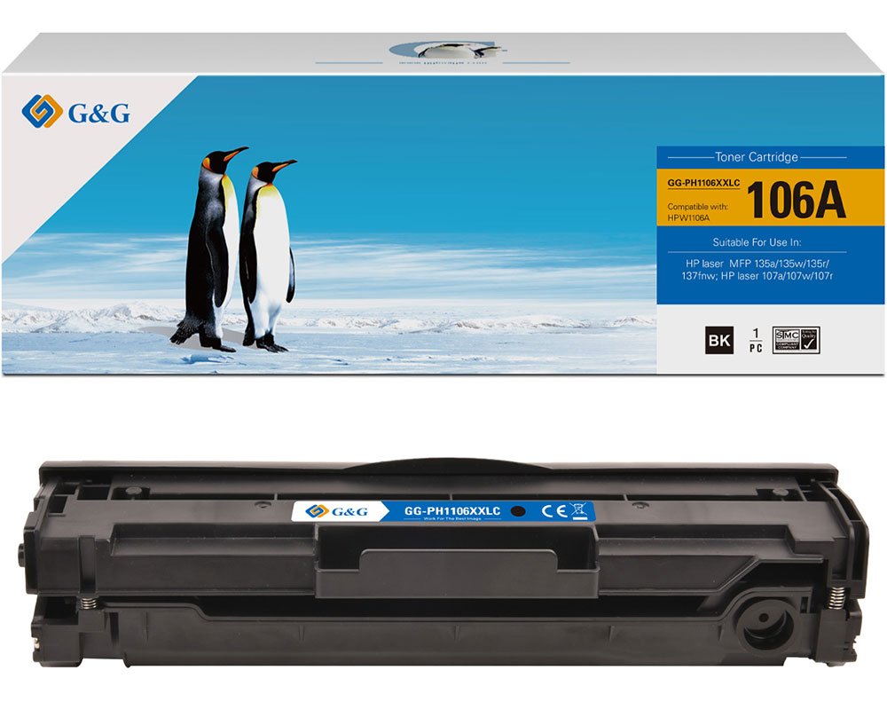 Kompatibel mit HP 106A / W1106A XXL-Toner [modell] (5.000 Seiten) - Marke: G&G