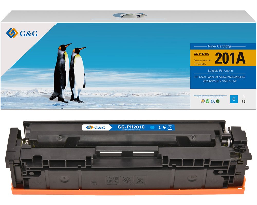 Kompatibel mit HP 201A / CF401A Toner Cyan [modell] - Marke: G&G