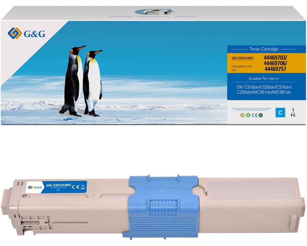 Kompatibel mit OKI 44469706 XL-Toner Cyan [modell] - Marke: G&G