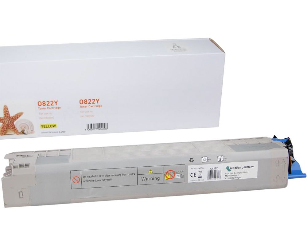 Kompatibel mit OKI 44844613 / C822 Toner Gelb [modell] von TONERDUMPING