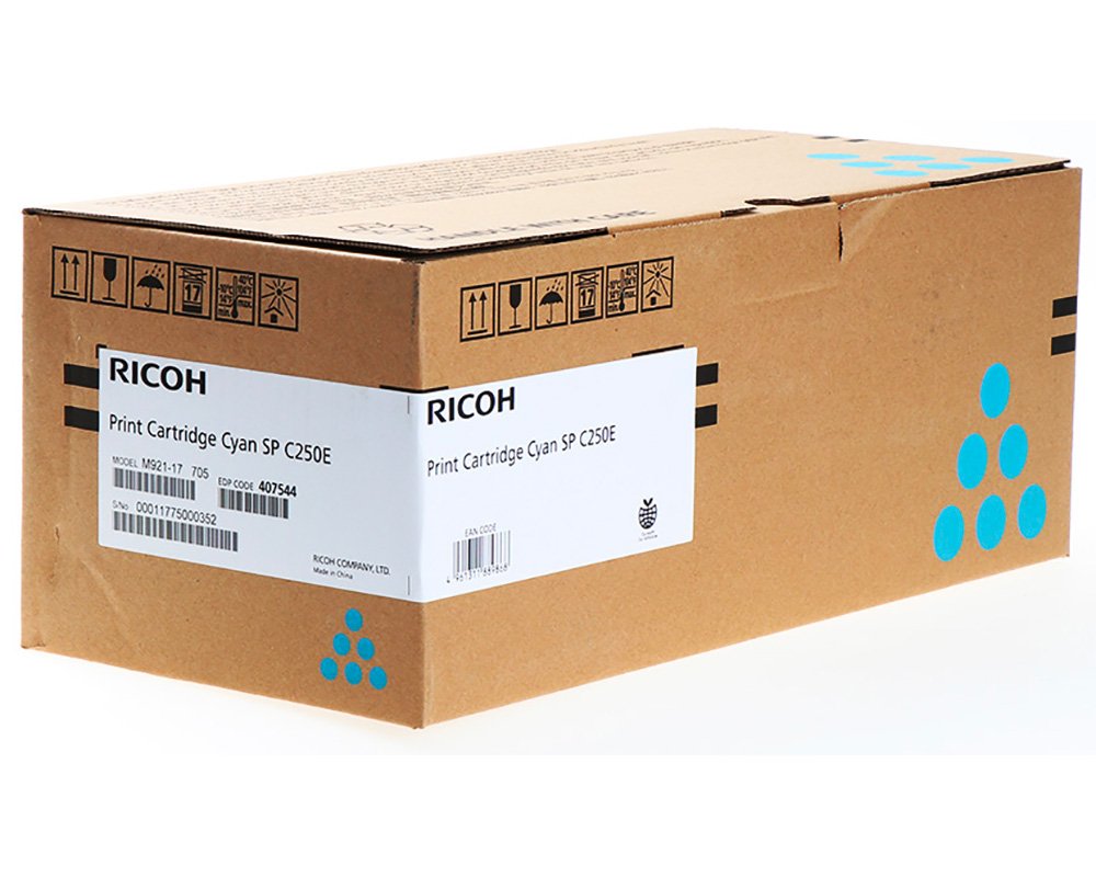 Original Ricohtoner SPC250E/ 407544 (1.600 Seiten) Cyan [modell]