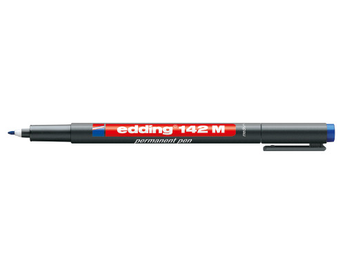 Folienschreiber - Permanent Pen edding 142 M, 1,0 mm, Rundspitze, blau