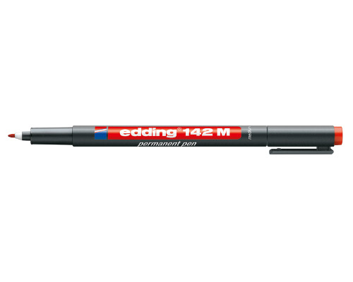 Folienschreiber - Permanent Pen edding 142 M, 1,0 mm, Rundspitze, rot