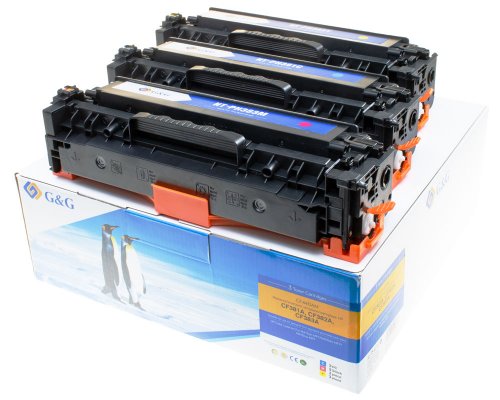 Kompatibel mit HP 312A / CF440AM Toner Dreierpack: 1x Cyan, 1x Magenta, 1x Gelb jetzt kaufen - Marke: G&G